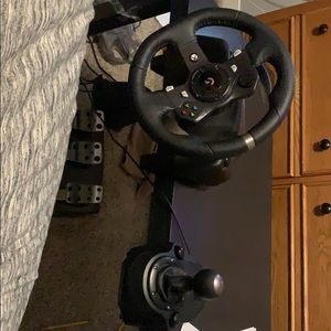 Logitech steering wheel and stick shift